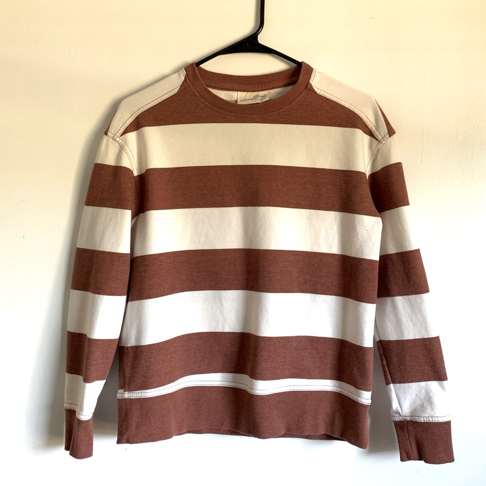 Rust / White Striped Sweater